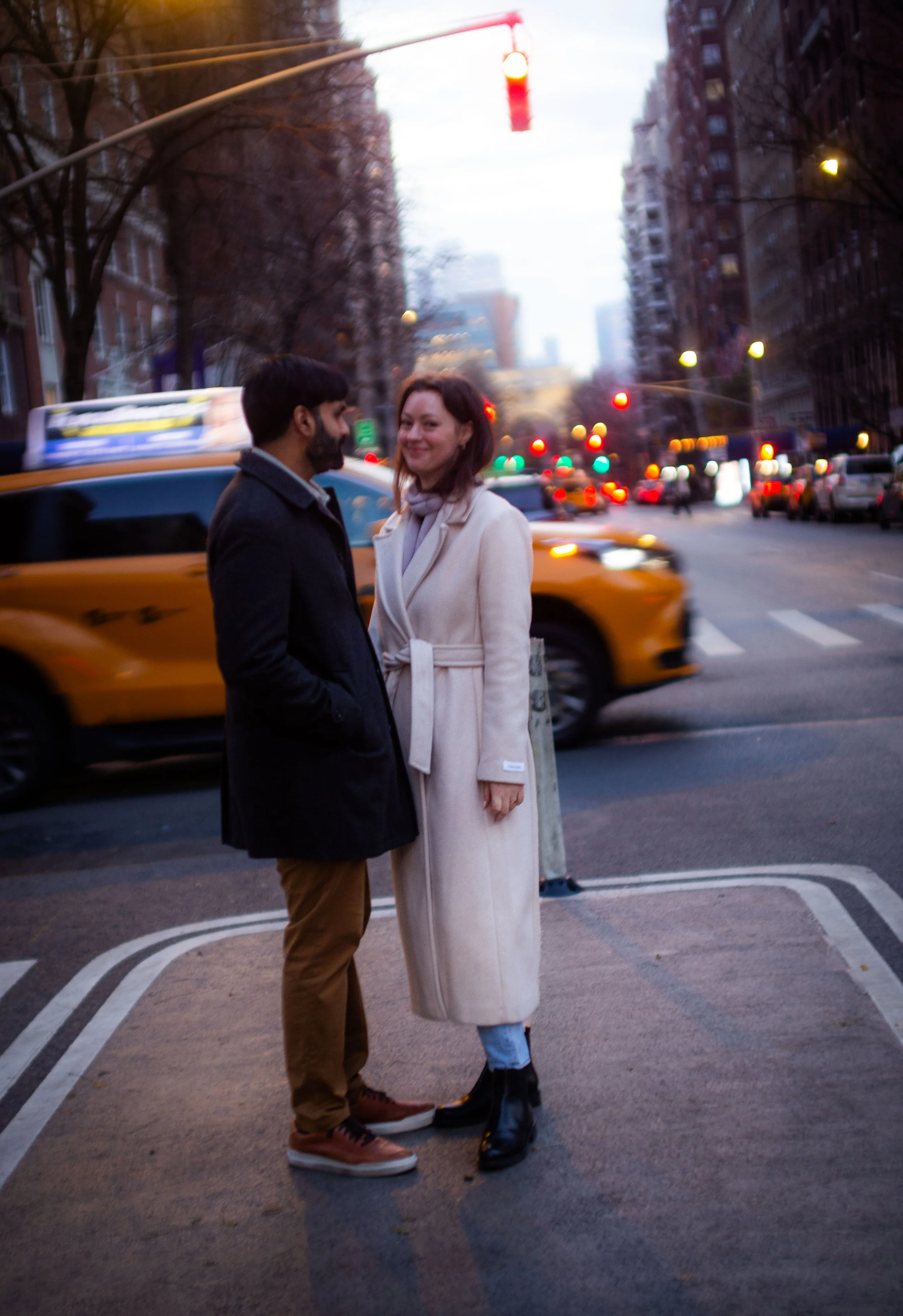 A Cinematic Engagement Session with Laura and Neil in New York City