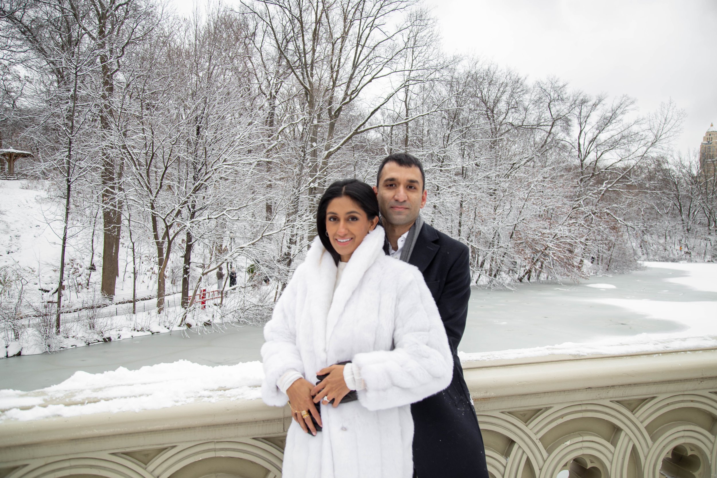 Snowy Central Park Proposal | Raza and Hameem