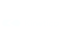 Kinetico logo with a stylized arrow and the company name in white text