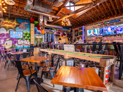 Birdie Time is a pub and indoor mini golf course. Great selection of beer and food, and it is open to all ages until 7pm daily!