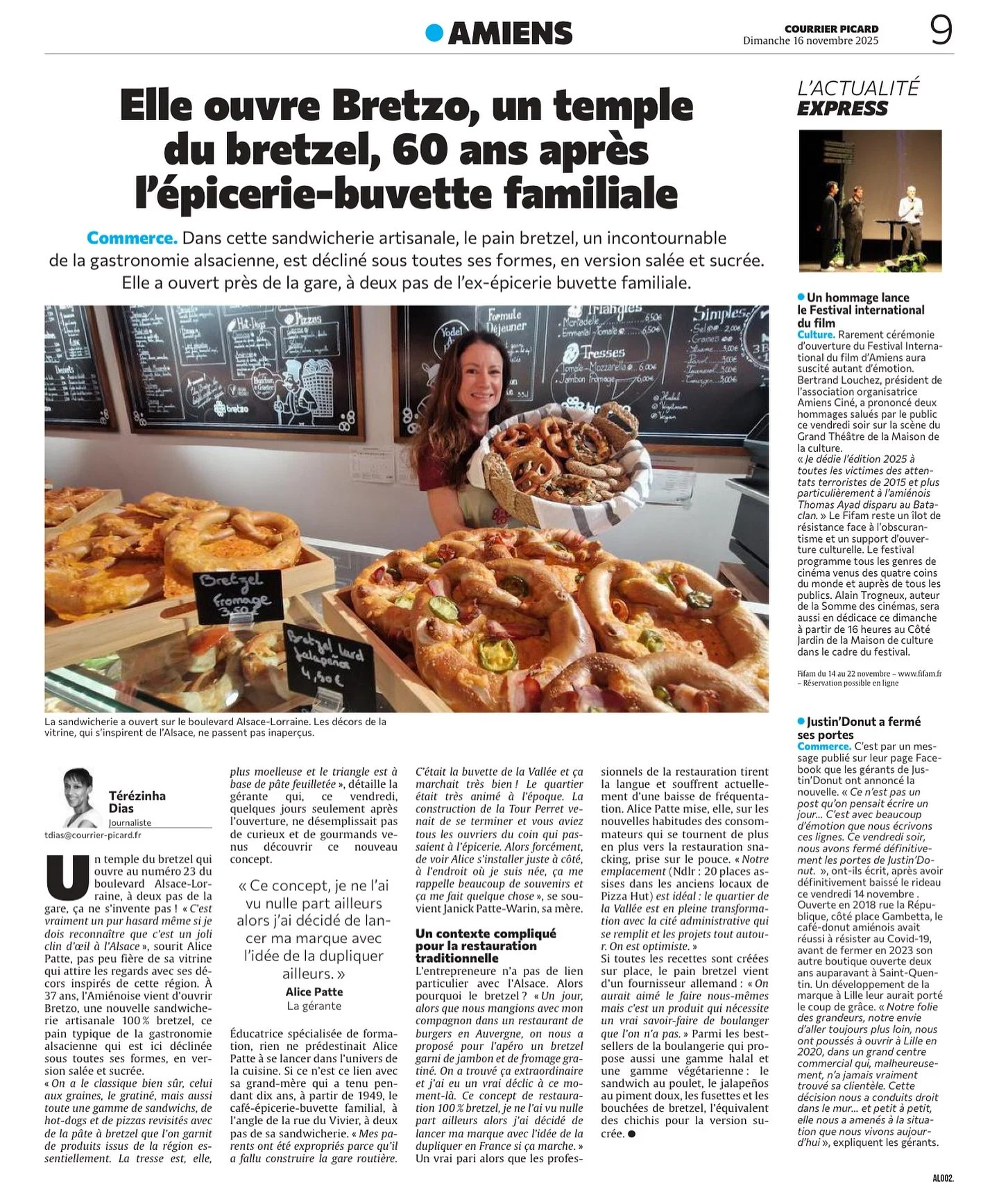 🥨 BRETZO dans le Courrier Picard ! 🙌
Merci au @courrierpicard pour ce superbe article qui met en lumi&egrave;re notre nouveau concept &agrave; Amiens !

Chez BRETZO, le bretzel se d&eacute;cline sous toutes ses formes :
➡️ Bretzel (sel, graines, gr