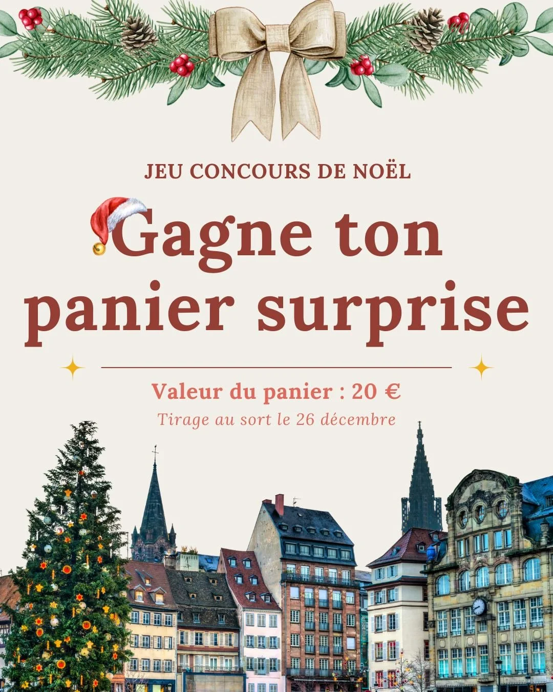 🎄 C&rsquo;est parti pour le Jeu Concours de No&euml;l de Bretzo ! 

On a envie de vous g&acirc;ter pour les f&ecirc;tes&hellip; alors on vous fait gagner un panier surprise d&rsquo;une valeur de 20&euro; ! 🎁

Pour participer :
1️⃣ Suivre la page Br