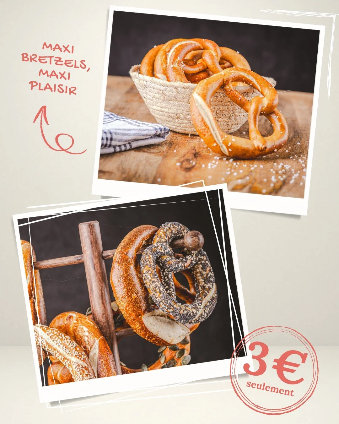 🥨 D&eacute;couvrez nos Maxi Bretzels : deux fois plus gros, &agrave; 3 &euro; seulement.
On comprend pourquoi vous ne voulez pas partager 😉

#bretzo #maxibretzel #amiensfood