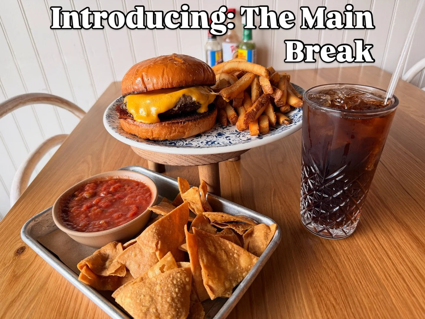 You could spend $12 in a drive-thru...
Or you could spend it at Ditch and get a drink, starter &amp; entree!
Mention this post to your bartender or server to try The Main Break before it hits the menu next week &mdash; and yeah, post it or it didn&rs