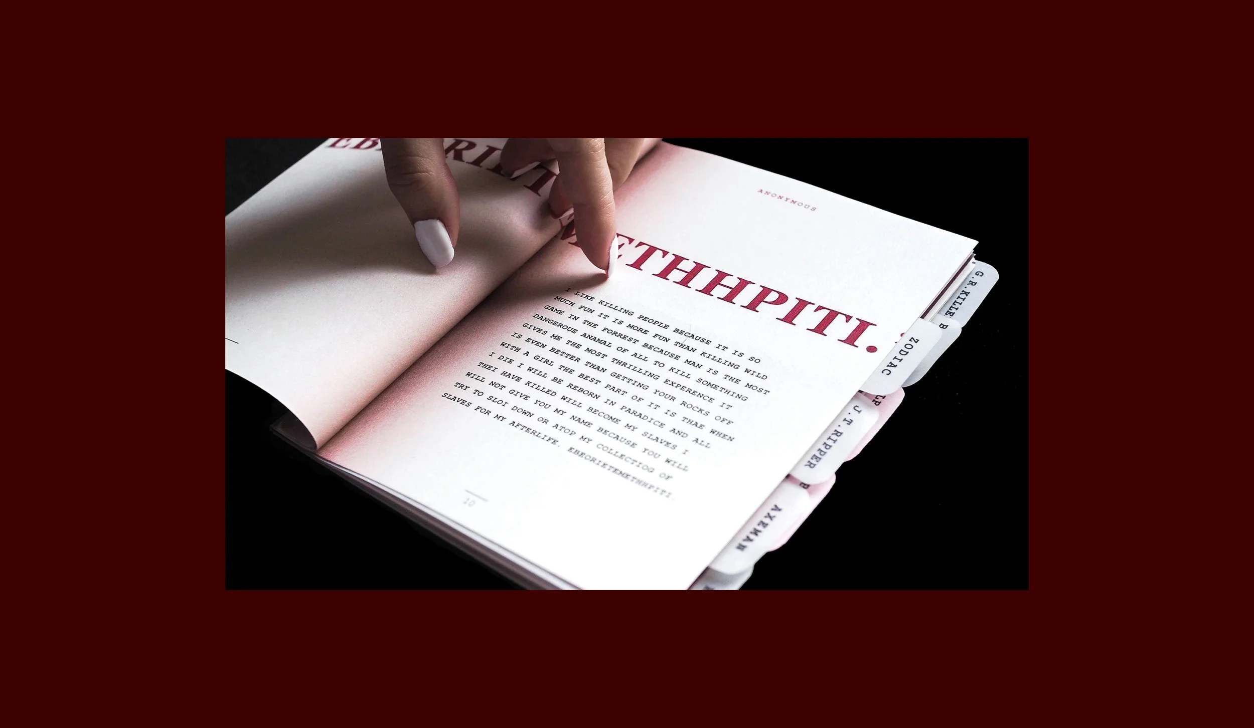 CASE 001-009, Letters from Serial Killers