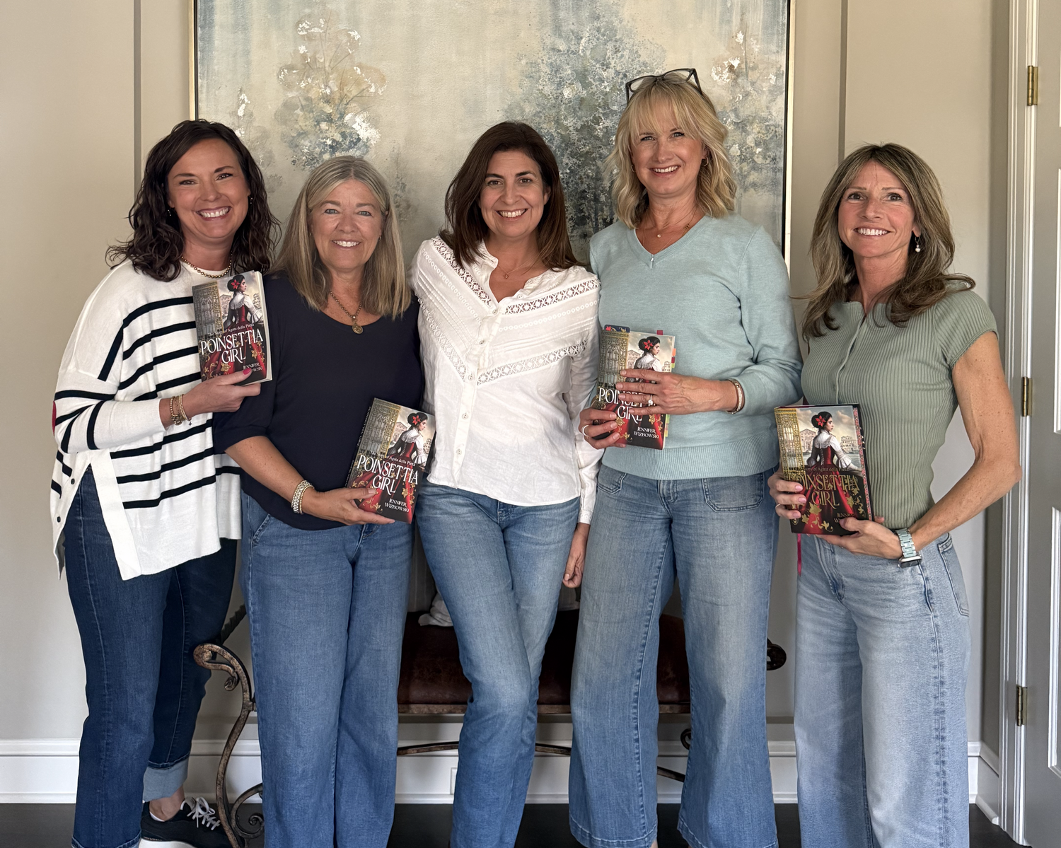 Book club reading of Poinsettia Girl Novel Excelsior Minnesota