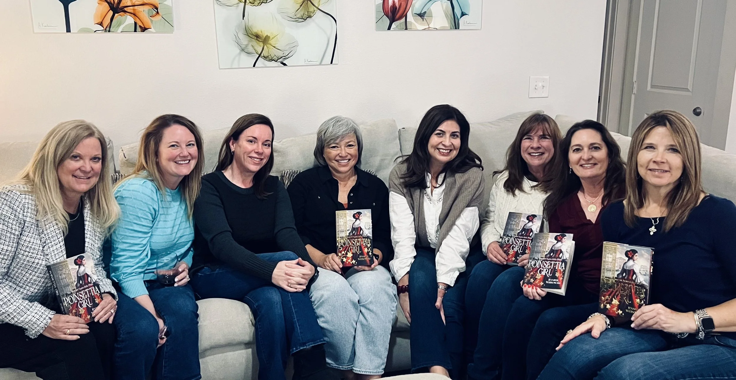 Book club reading of Poinsettia Girl Novel Lakeway Texas