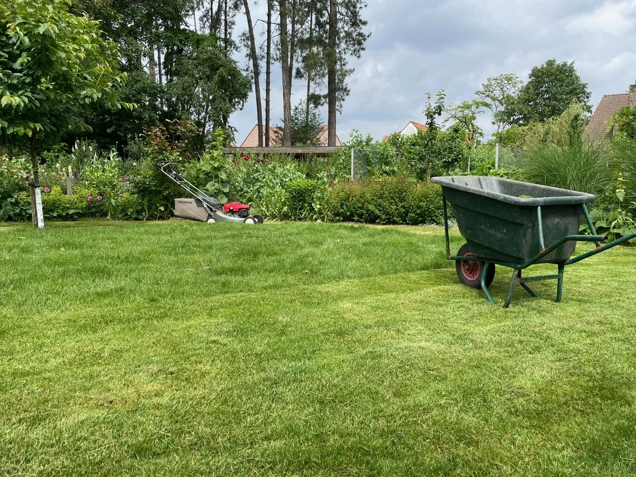 Kleine tuinen maaien zelftrekker