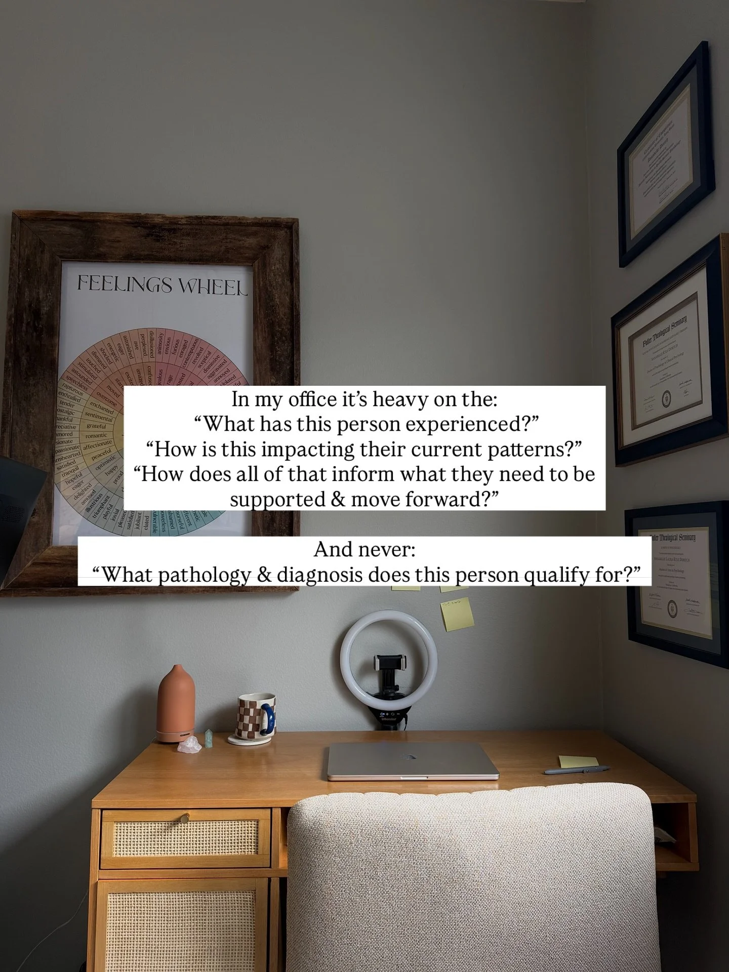 Yes, I sometimes do diagnose for insurance purposes &amp; yes the DSM can be helpful in determining differential diagnoses (which is at its core a collection of symptoms that make up a specific experience).

AND, I want you to know whether you are my