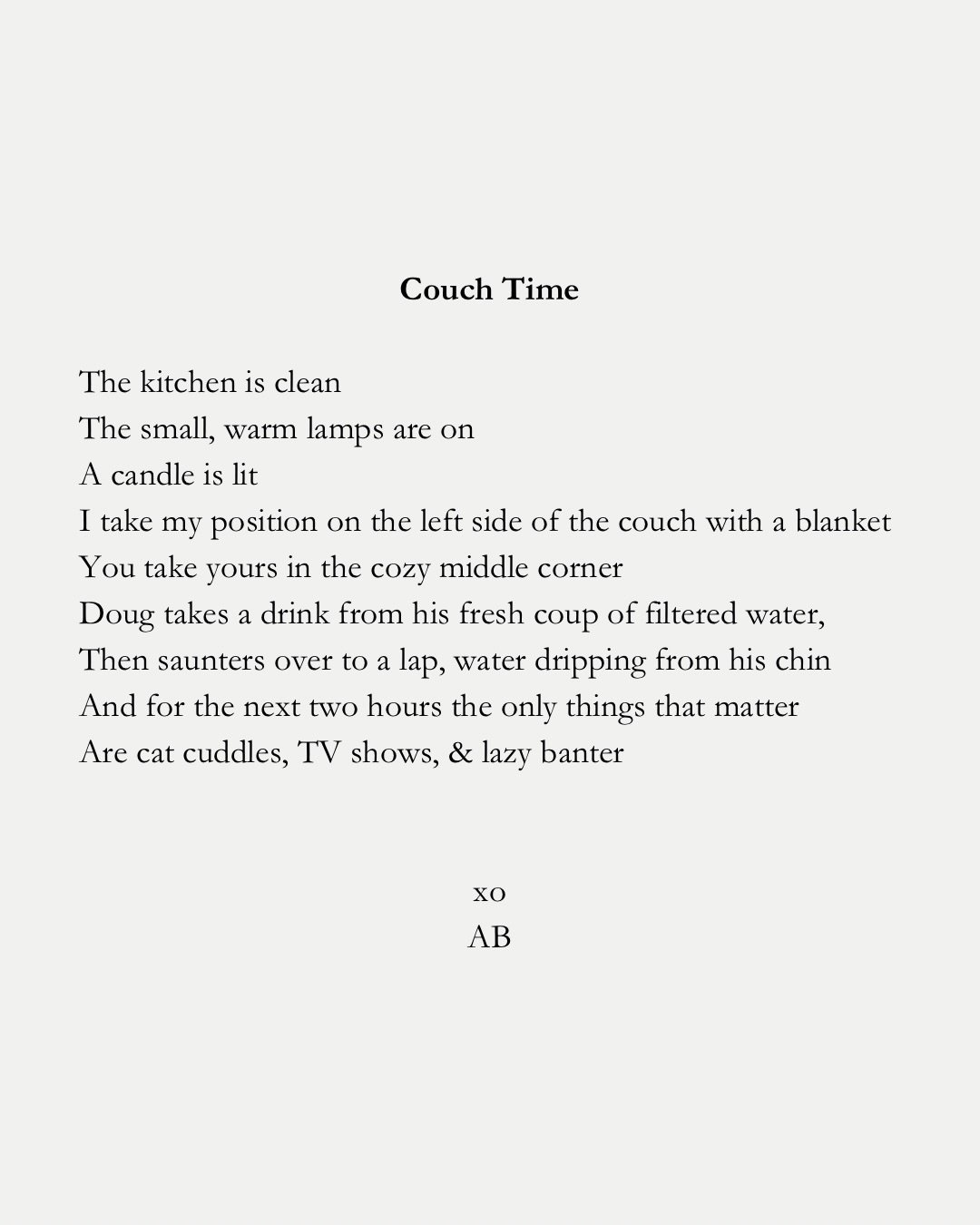Wishing everyone a few extra hours of after dinner couch time during the last week of 2025✨

#therapy #therapist #poetry