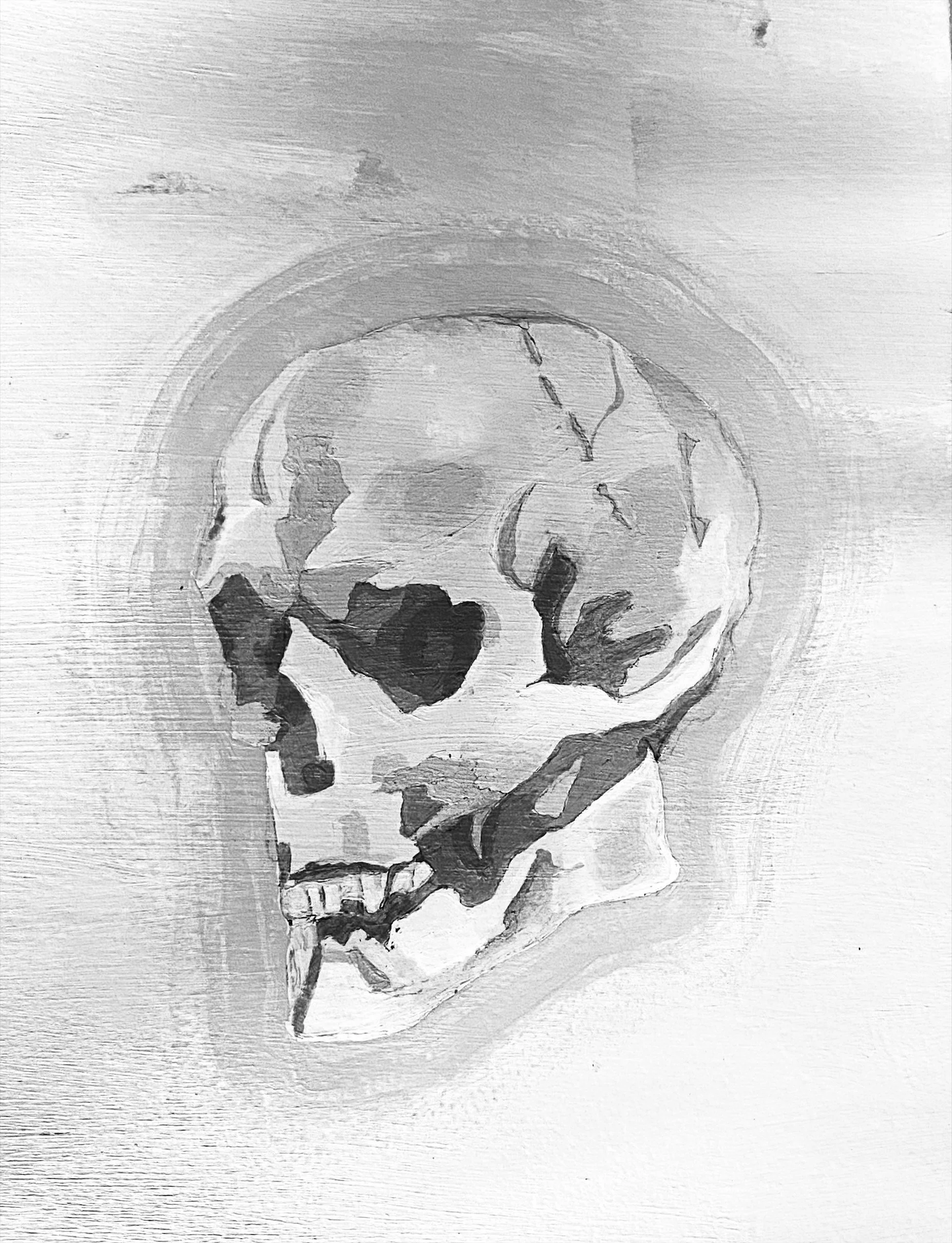 I also love to paint. Here's just one of the pieces I've created in black and white.