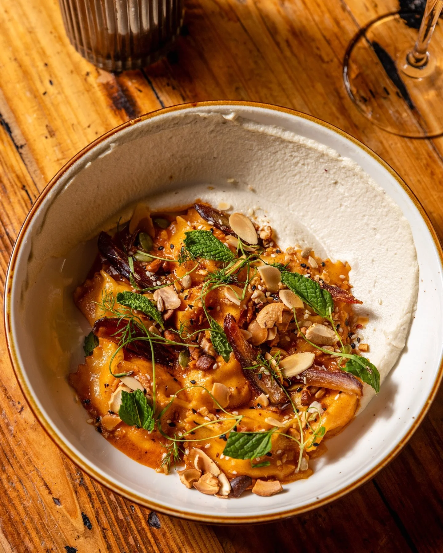 💥NEWBIES! A cozy pasta situation and two new ways to end your meal that you&rsquo;re gonna want to get your hands on...

Sweet Potato Agnolotti: cashew labneh, harissa butter, dates. These little pillows of joy are silky, spiced, and hitting that pe