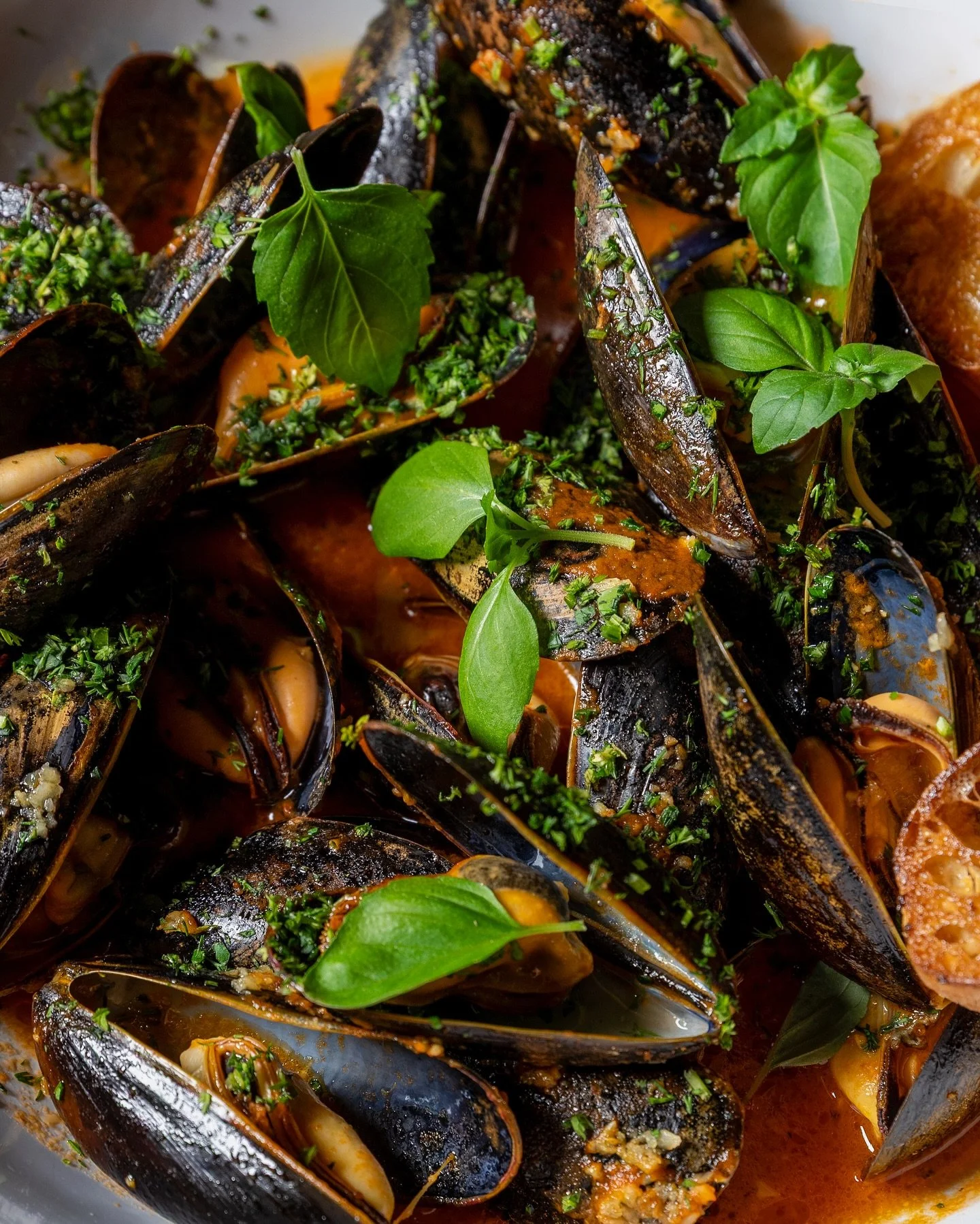Mussel up, y&rsquo;all >> Mussels Fra Diavlo just hit the menu. We&rsquo;re working with Bangs Island Mussels out of Maine on these >> renowned for their plump, tender meat and a clean, sweet, briny flavor that holds its own against a spi