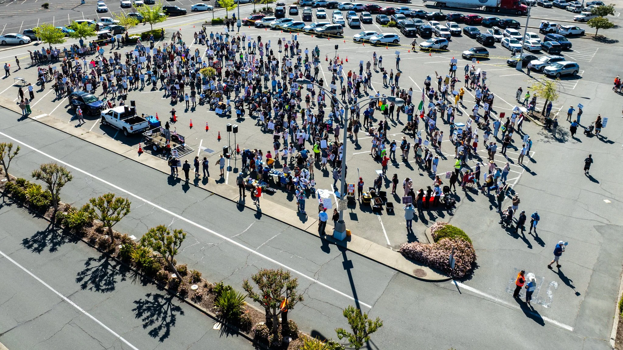 Overhead view of Concord Rally -  ProBonoPhoto.org/John Weekes