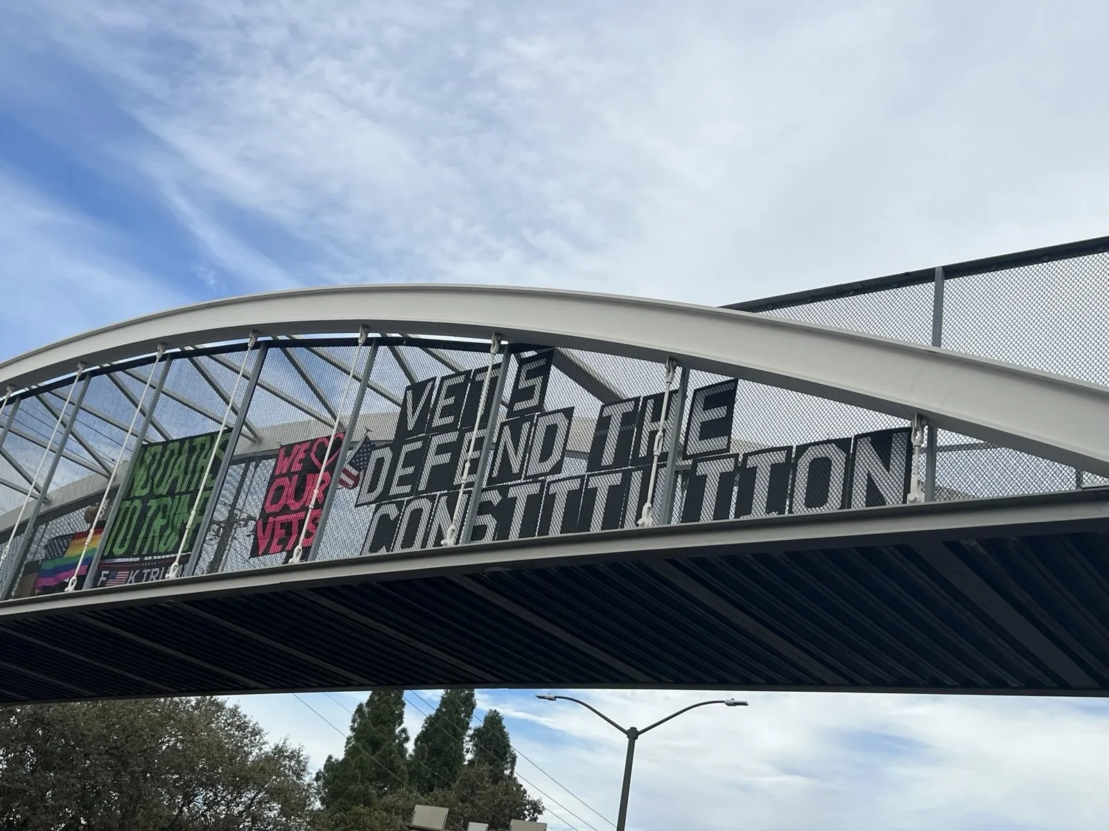 Overpass signage on YV bridge