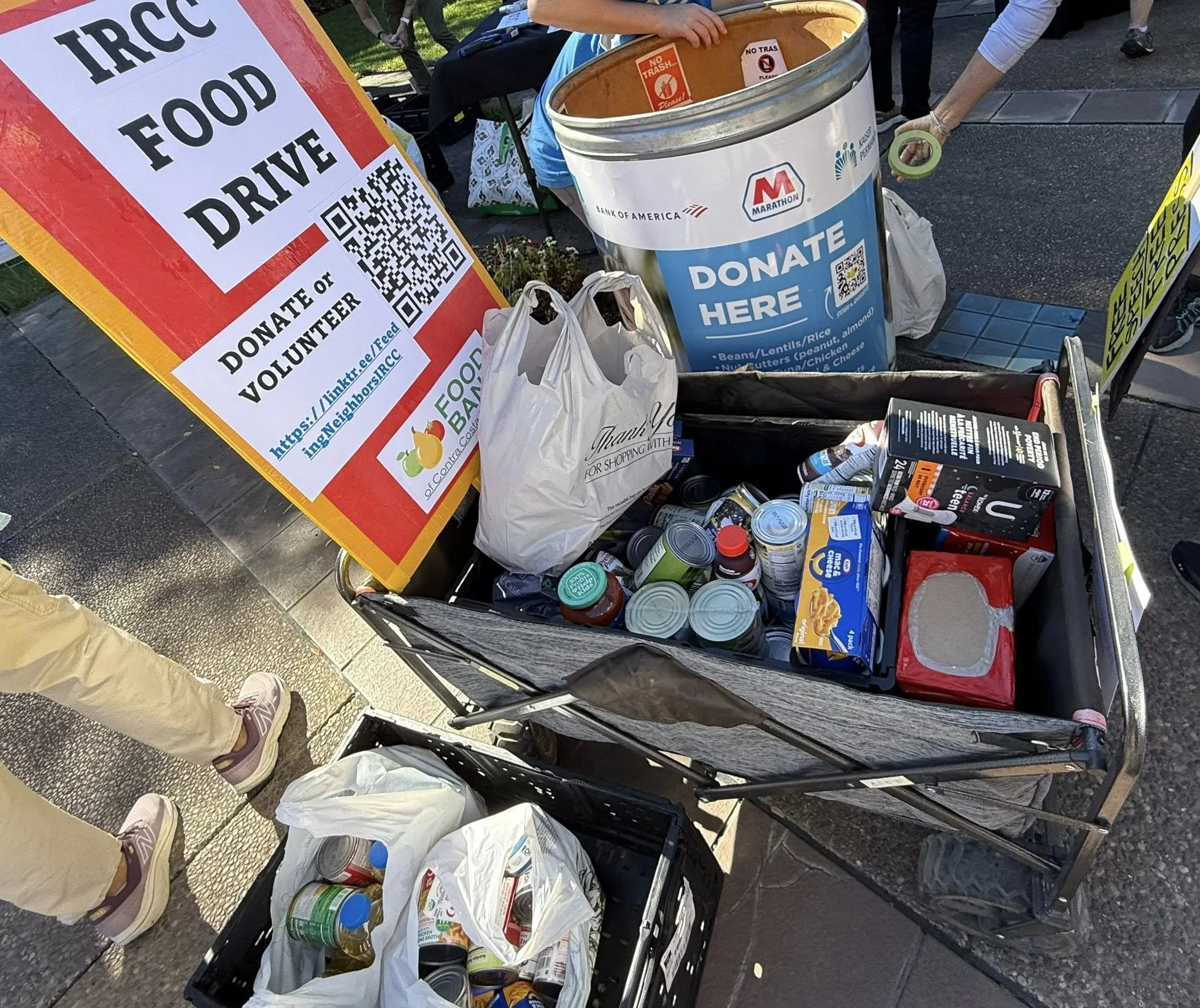 IRCC Food Drive donations
