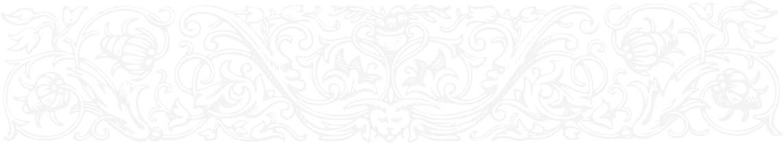 Decorative black and white floral pattern with intricate scrollwork and stylized leaves.