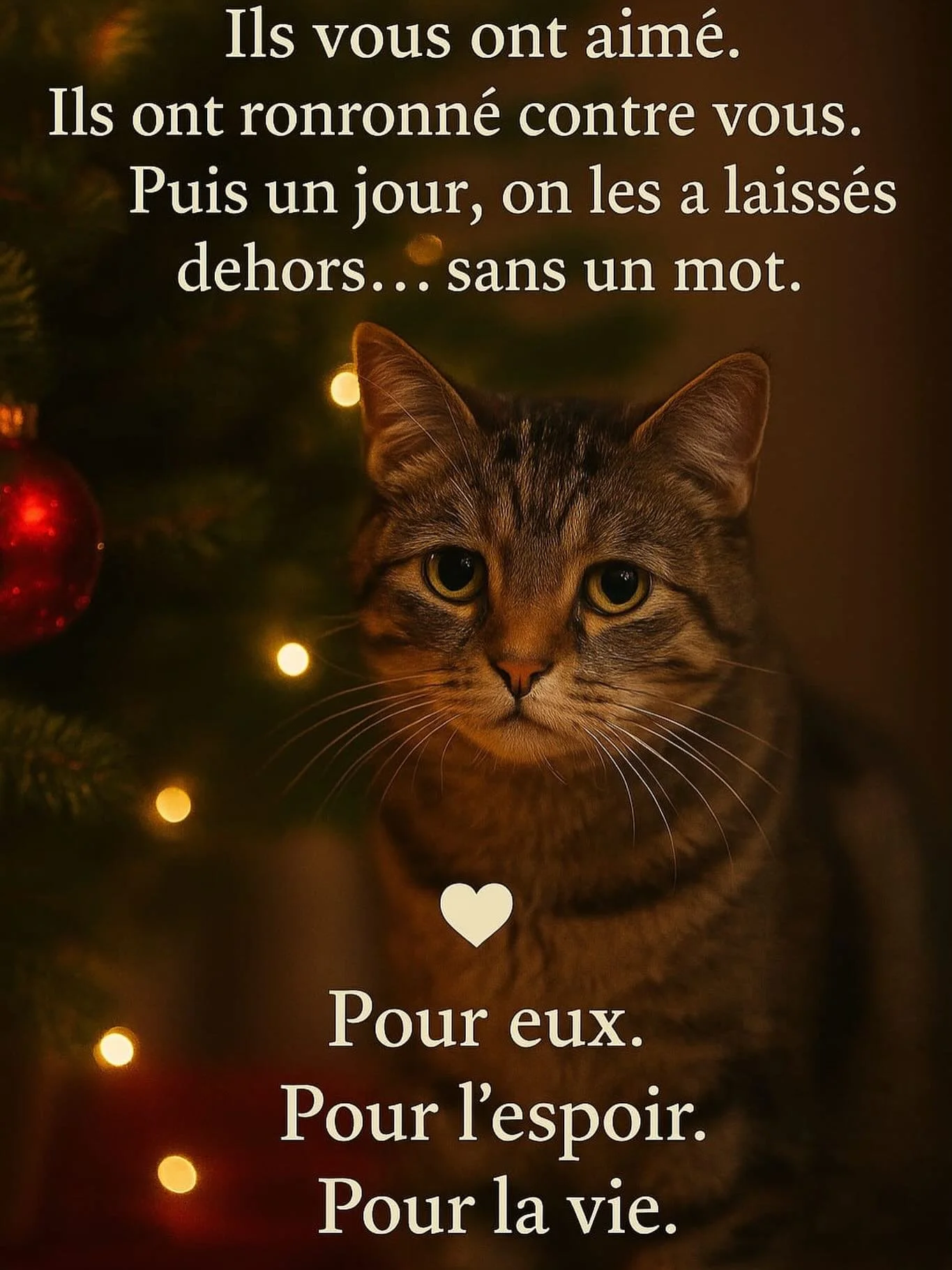 Participer &agrave; notre grande cagnotte de No&euml;l : 

https://www.helloasso.com/associations/les-chats-de-l-espoir-du-31/collectes/cagnotte-de-noel
 
Un mois que beaucoup attendent avec impatience.
Mais pour certains de nos chats, No&euml;l n&rs