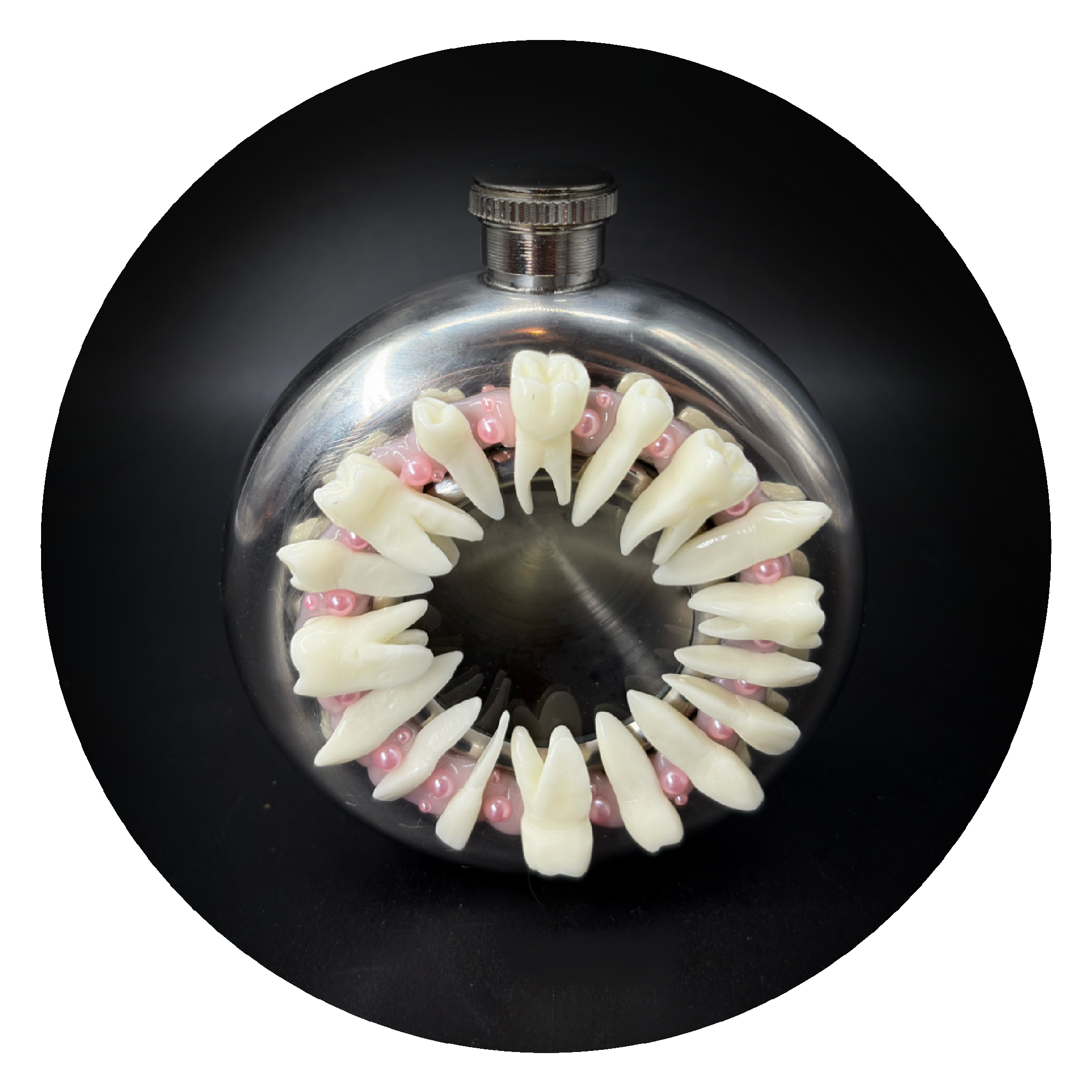 Tooth Ringed Flask