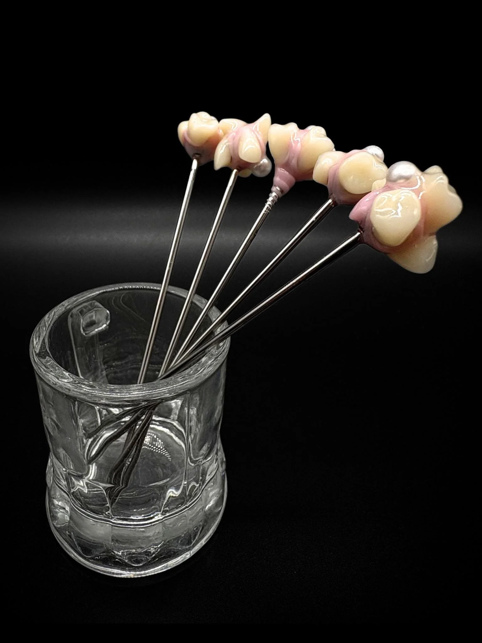 No More Candies oddity barware angled view showing all five cocktail picks