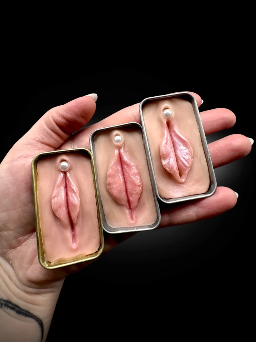 set of three oddity magnets with organic sculpted shapes and glossy finish