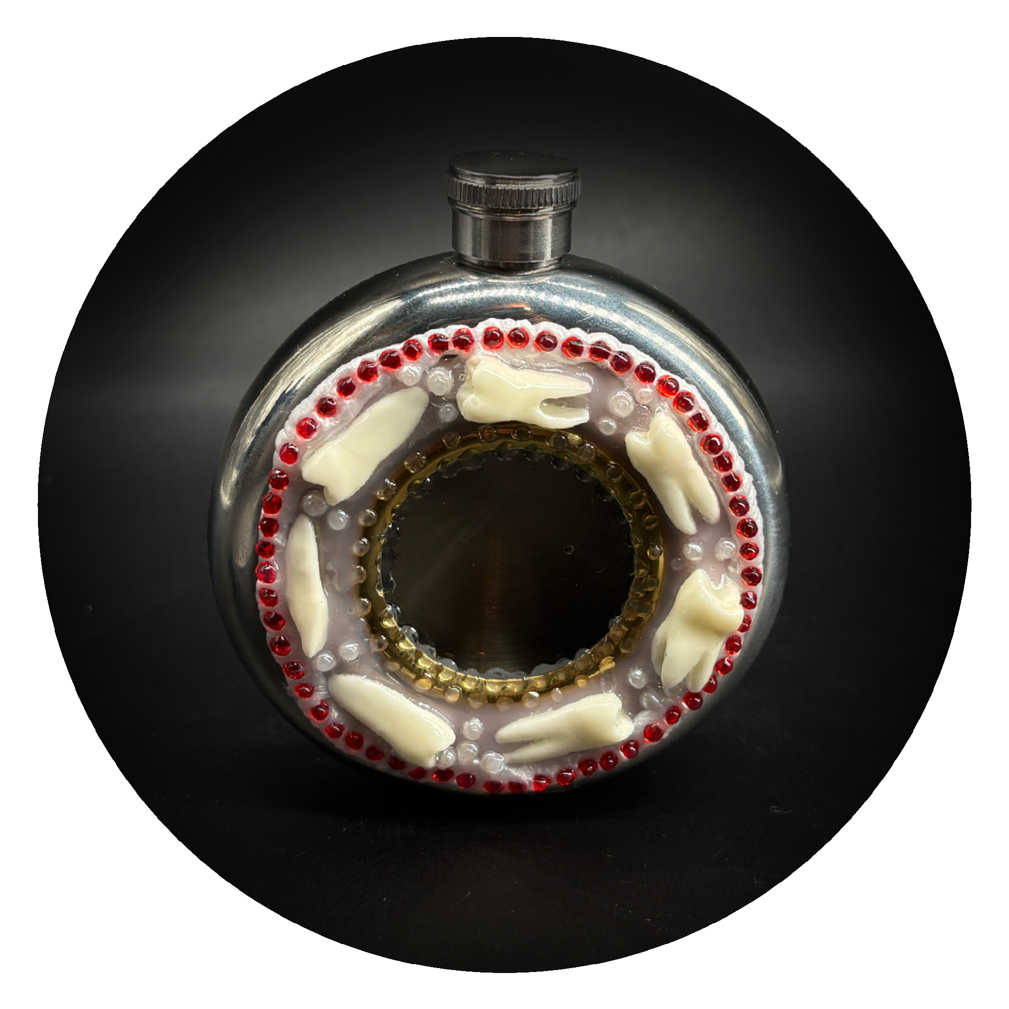 Tooth Ringed Flask