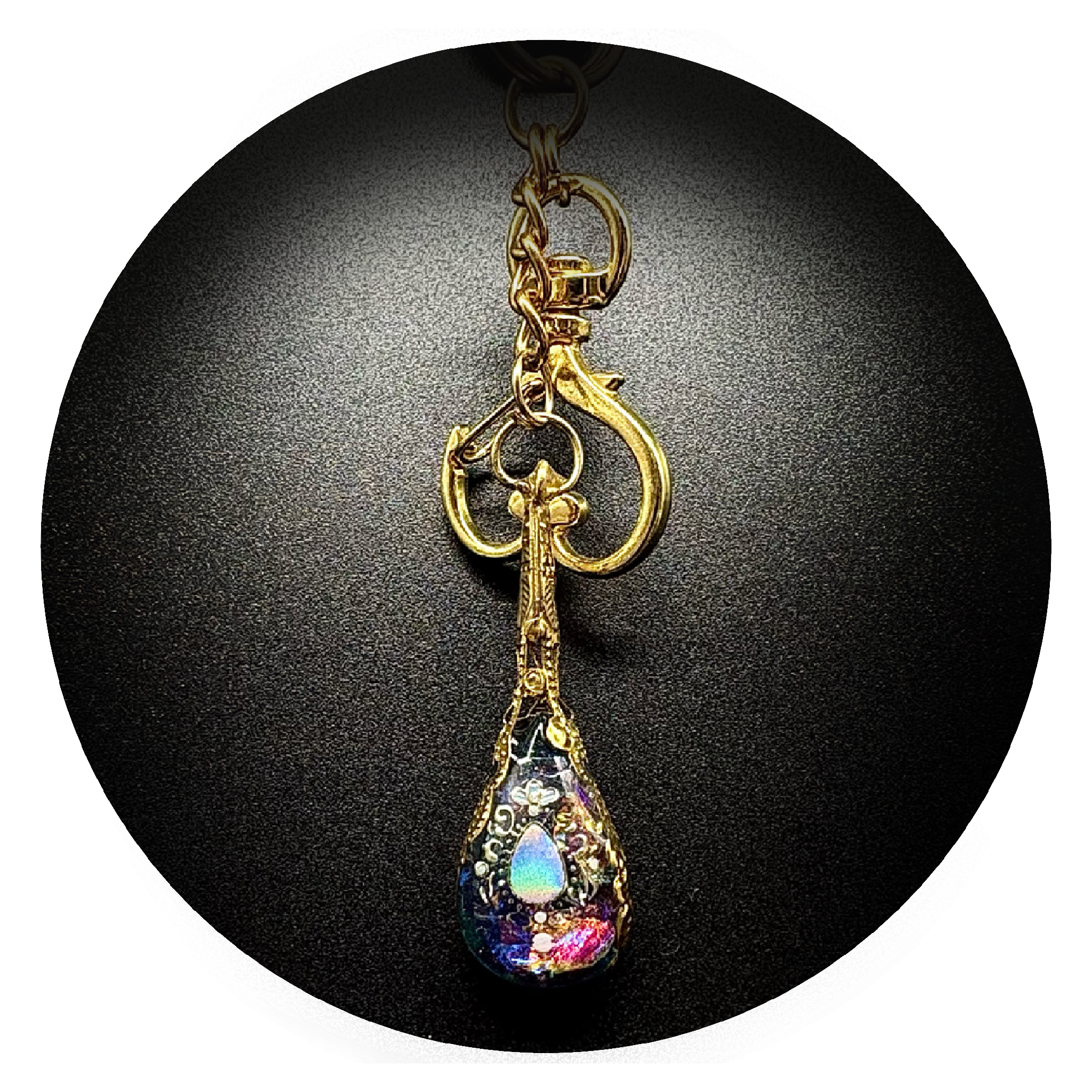 Celestial Droplet (resin oddity keychain)