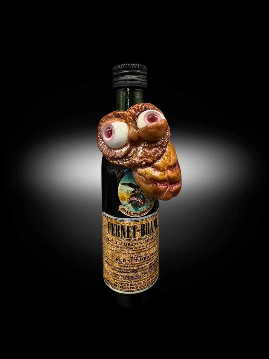 "OWLCOHOLIC" – Surreal Owl Bottle Sculpture