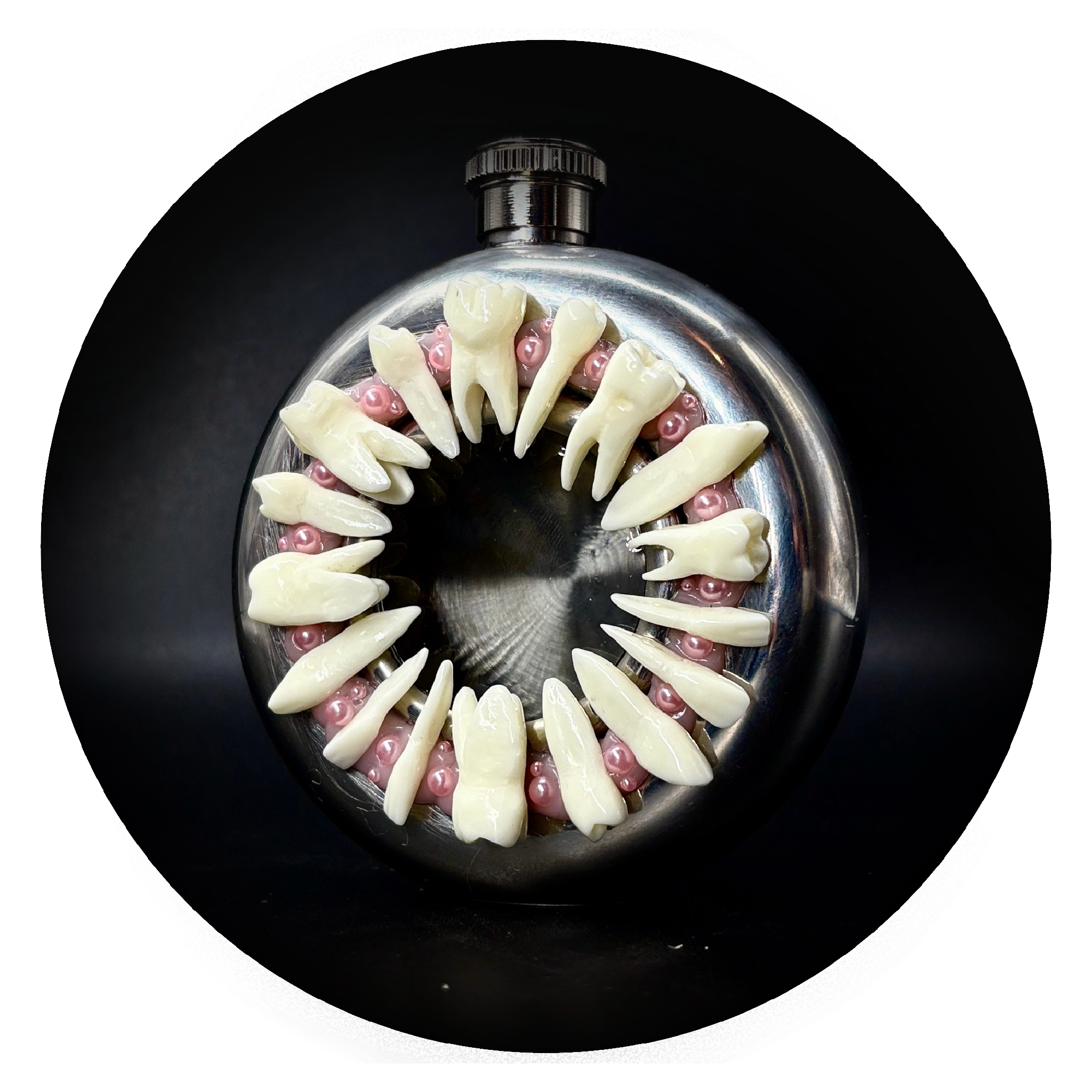 Tooth Ringed Flask