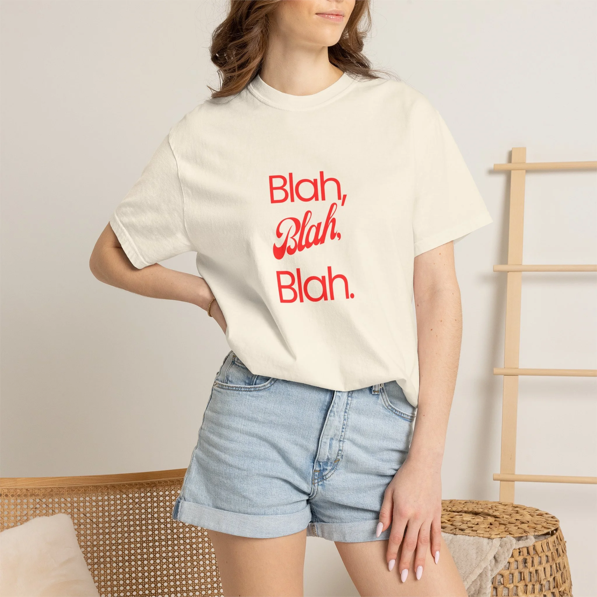 Casual Statement T-Shirt - Blah, Blah, Blah - Unisex Tee for Everyday Wear, Gifts, Fun Outfits, Trendy Fashion, Relaxed Style