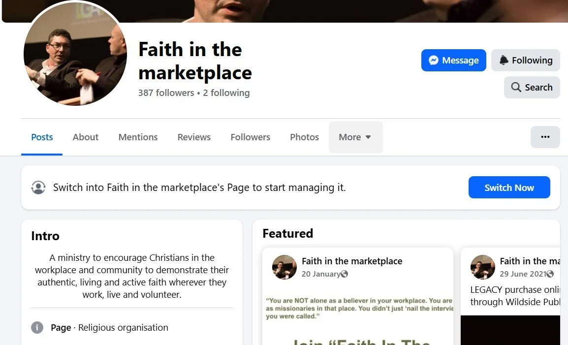 'Faith in the marketplace'