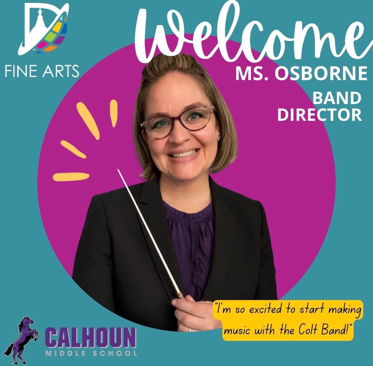 We are thrilled to welcome Ms. Osborne to the Bronco Band family!!!