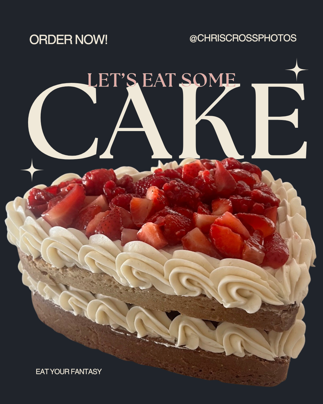 Heart Cake - strawberry shortcake