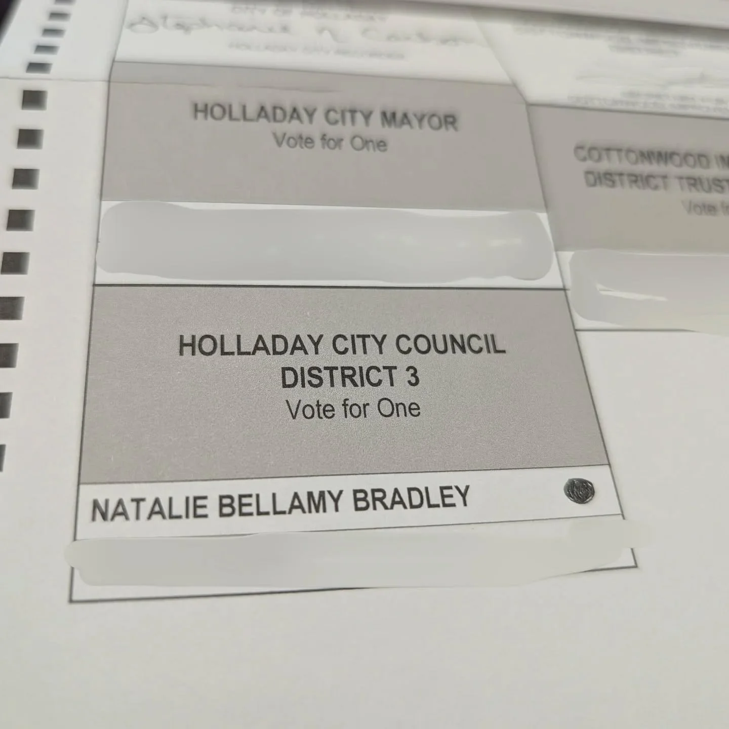 I never imagined I’d see my own name on a ballot, so casting a vote for myself this weekend was a truly surreal moment.
I’m incredibly grateful for the opportunity to serve. If elected, I promise to listen to your concerns and ideas&mdas