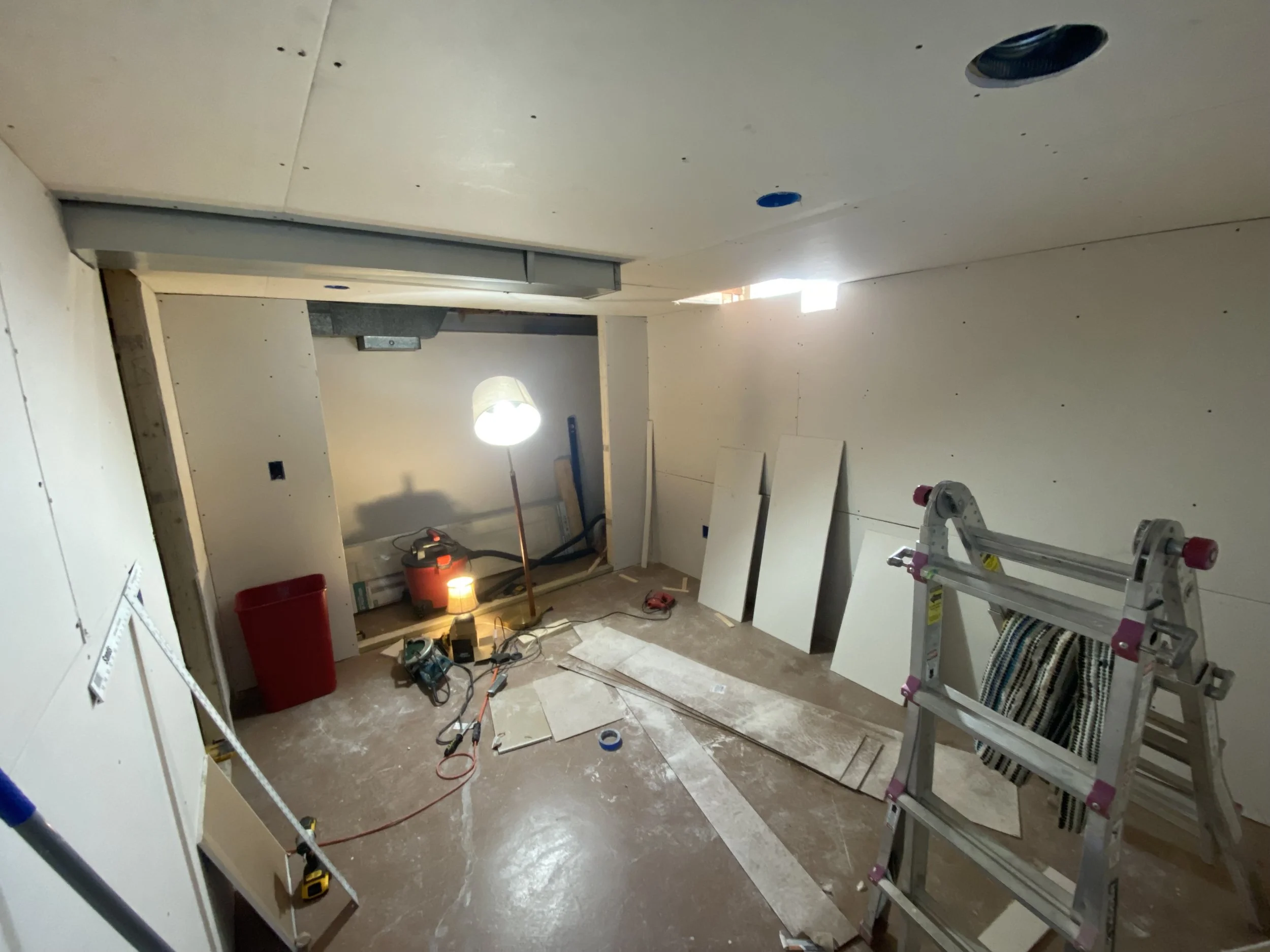 Adding drywall to a  basement bedroom
