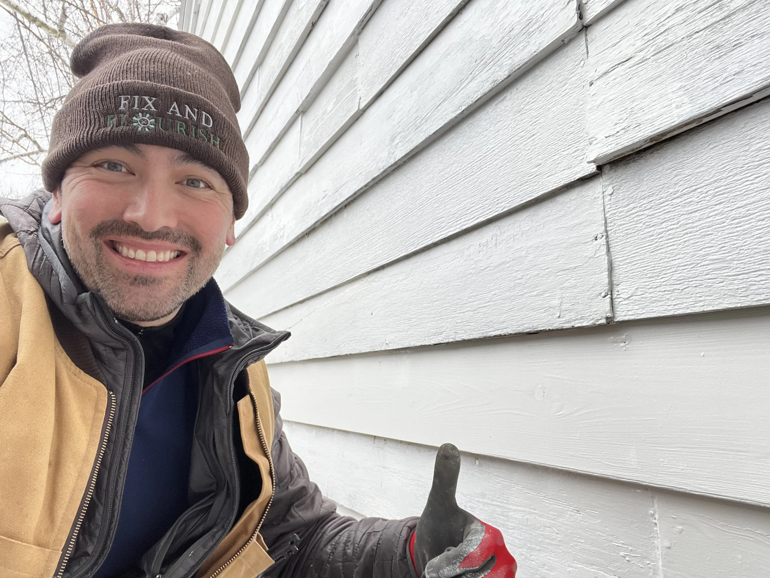Replaced dry-rot cedar siding with new cedar siding to this garage
