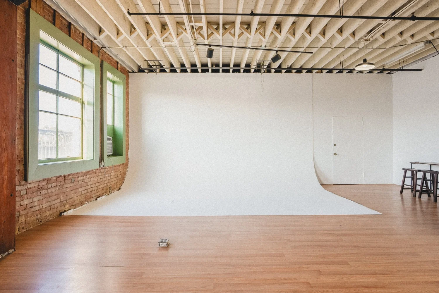 Wide view of the studio shooting area