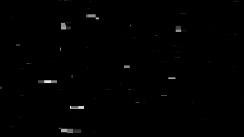 Black background showing white specked noise pattern.