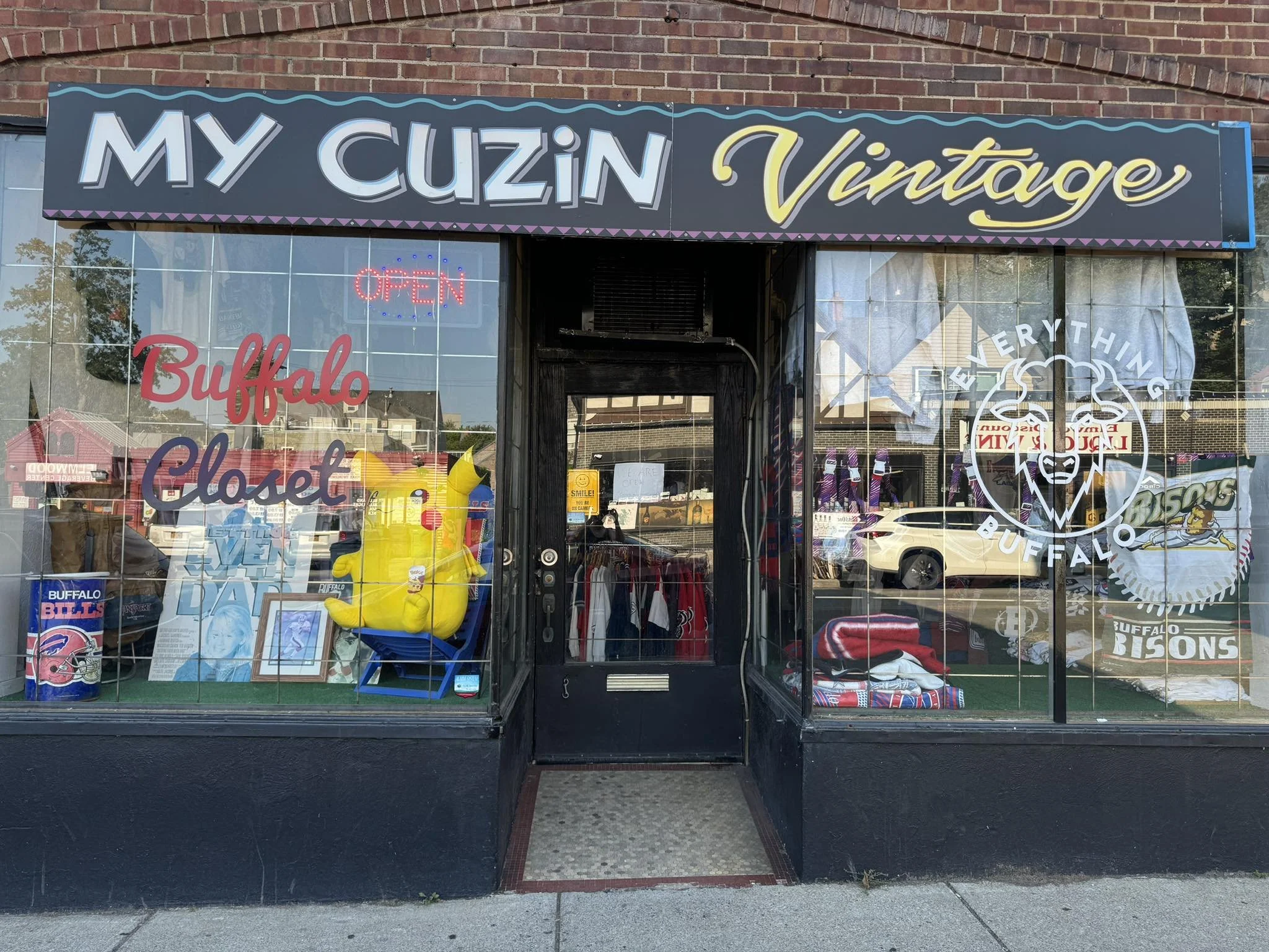 Visit My Cuzin Vintage (168 Elmwood AveBuffalo, NY 14201) for all your Buffalo Bills vintage gear.