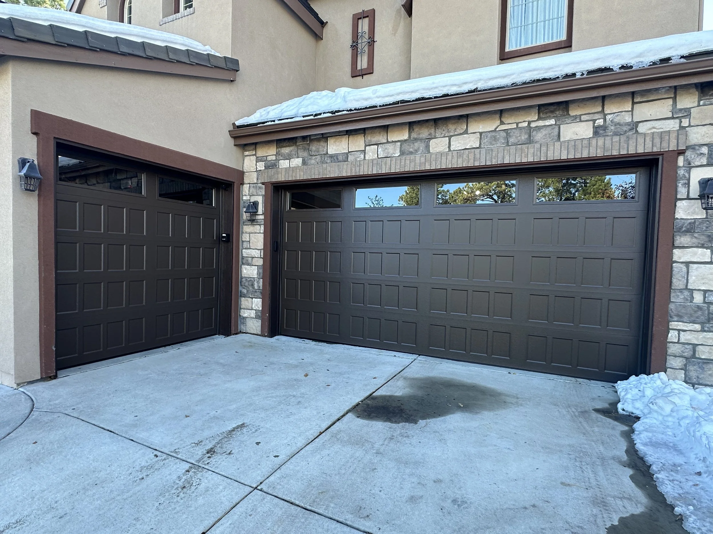 Dark Colored Garage Door In Parker Colorado