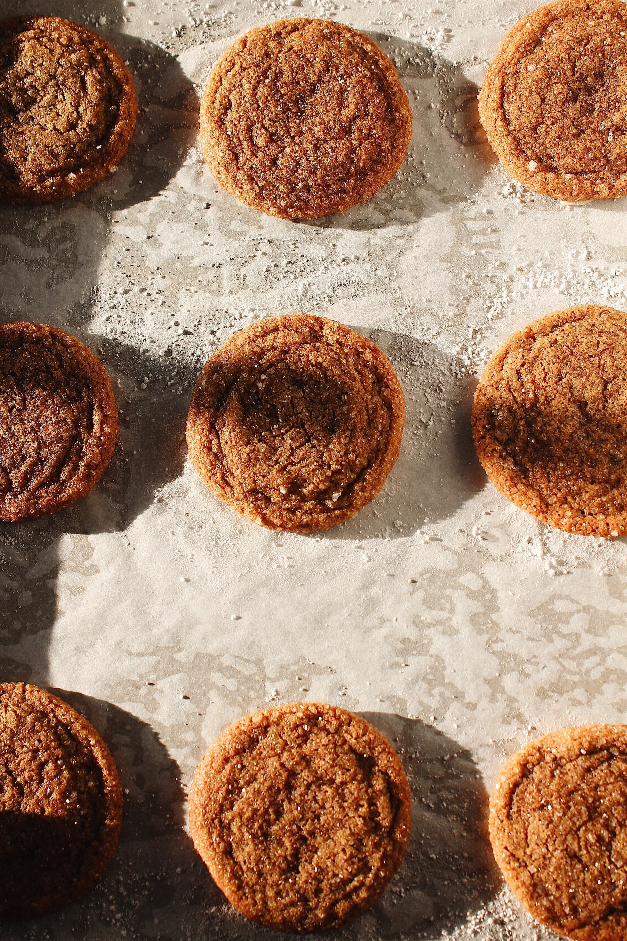 Spiced Molasses Crinkle Cookies