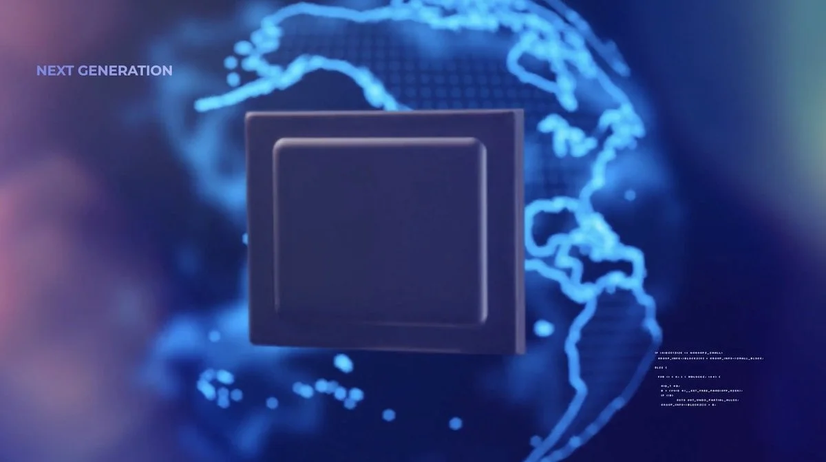 Image of Silicon chip from Meta internal video.