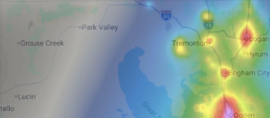Boxelder Light Pollution Map