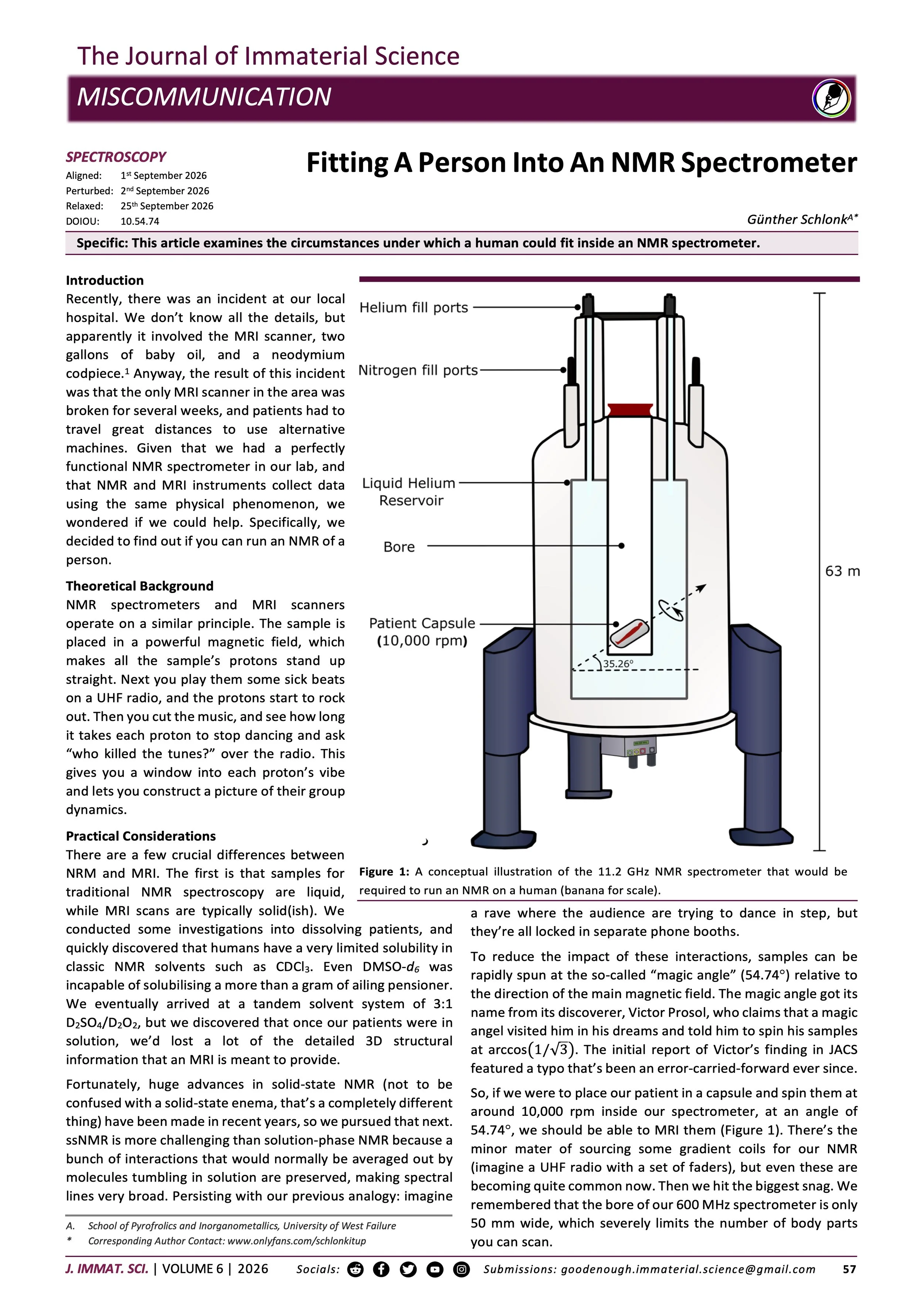 Fitting A Person Into An NMR Spectrometer