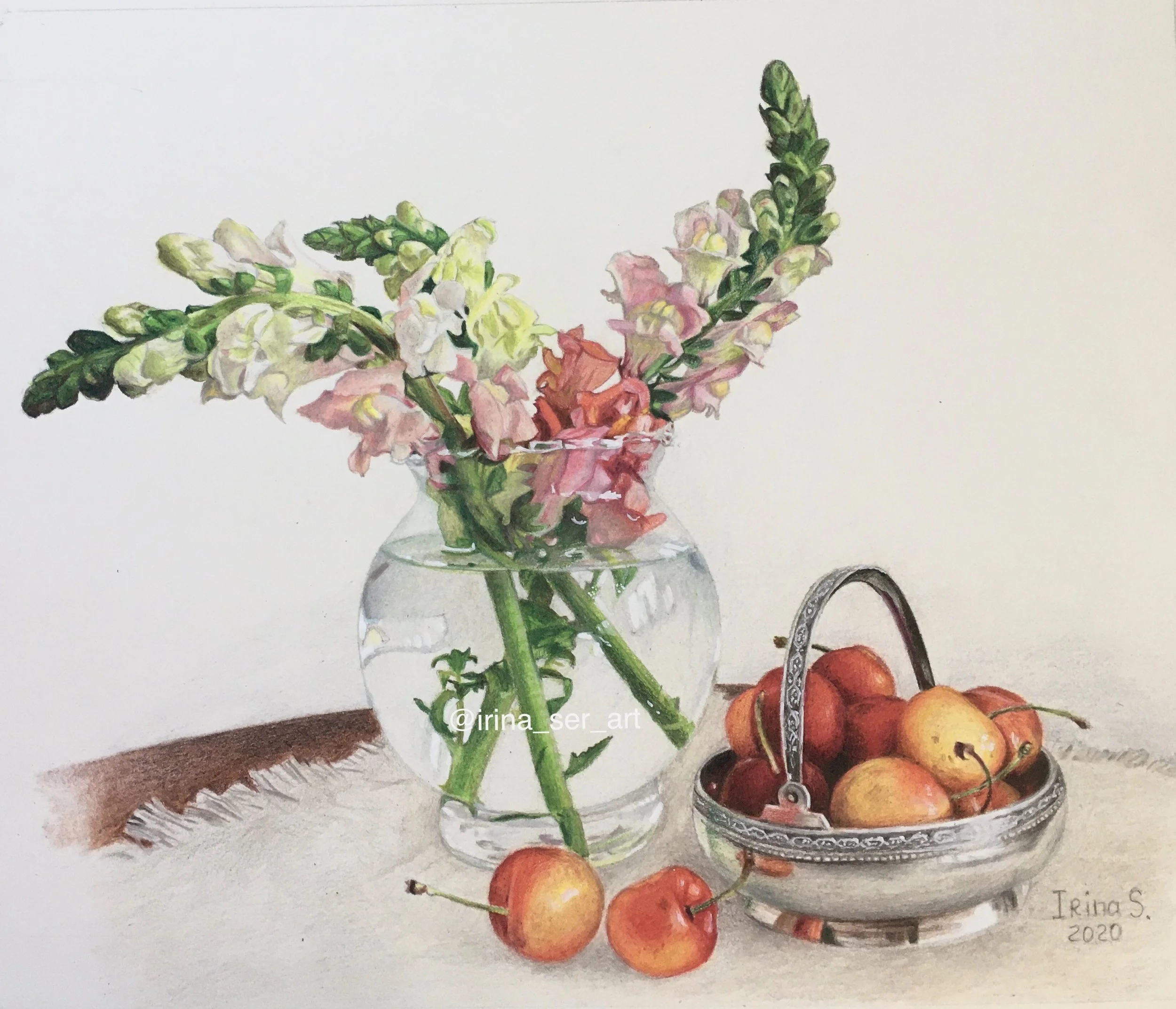 Summer flowers and fruits