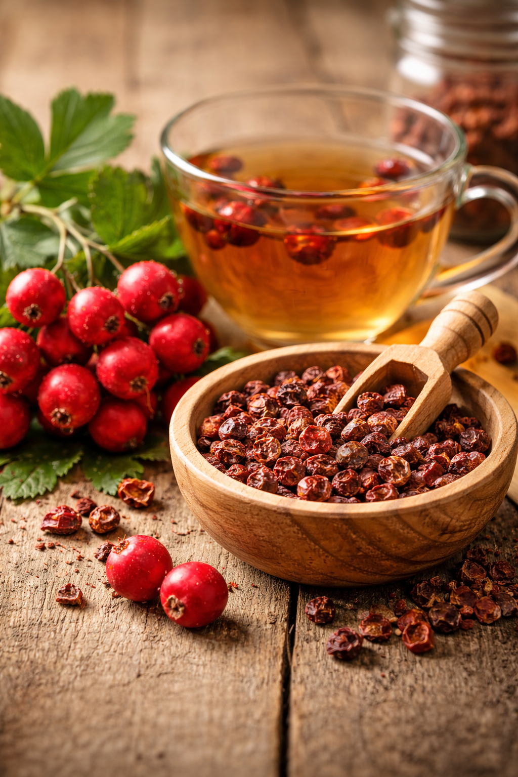 Hawthorn berries traditionally used for heart health support
