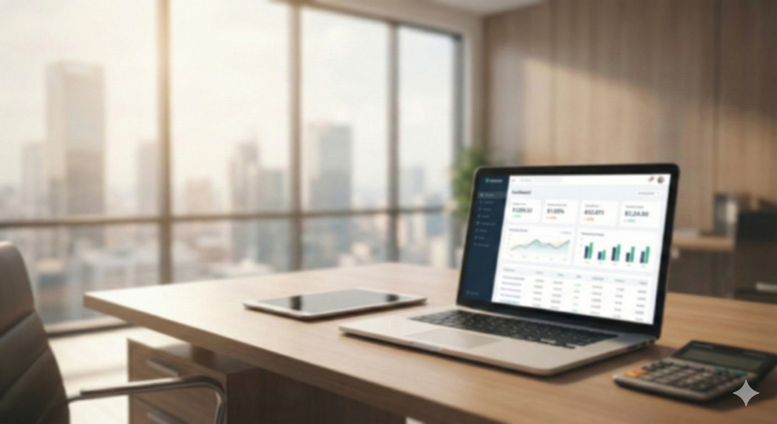 Financial dashboard used for tax preparation and tax planning services for businesses in NYC and Long Island