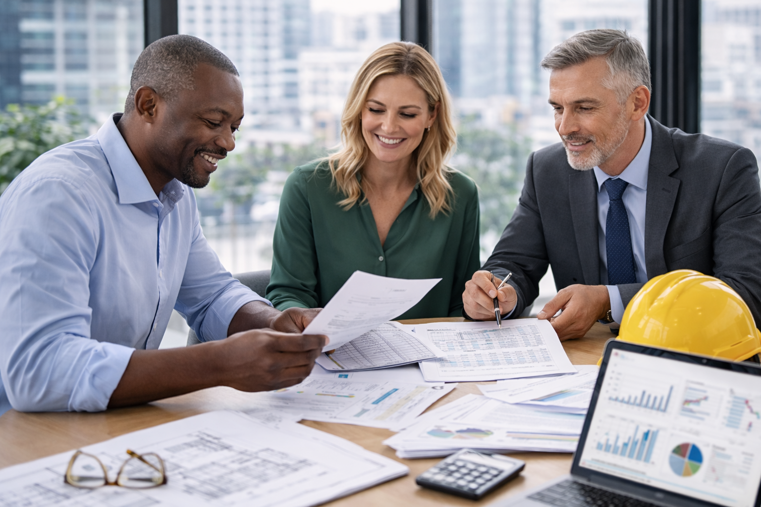 CPA audit and assurance professionals reviewing financial statements for a New York business