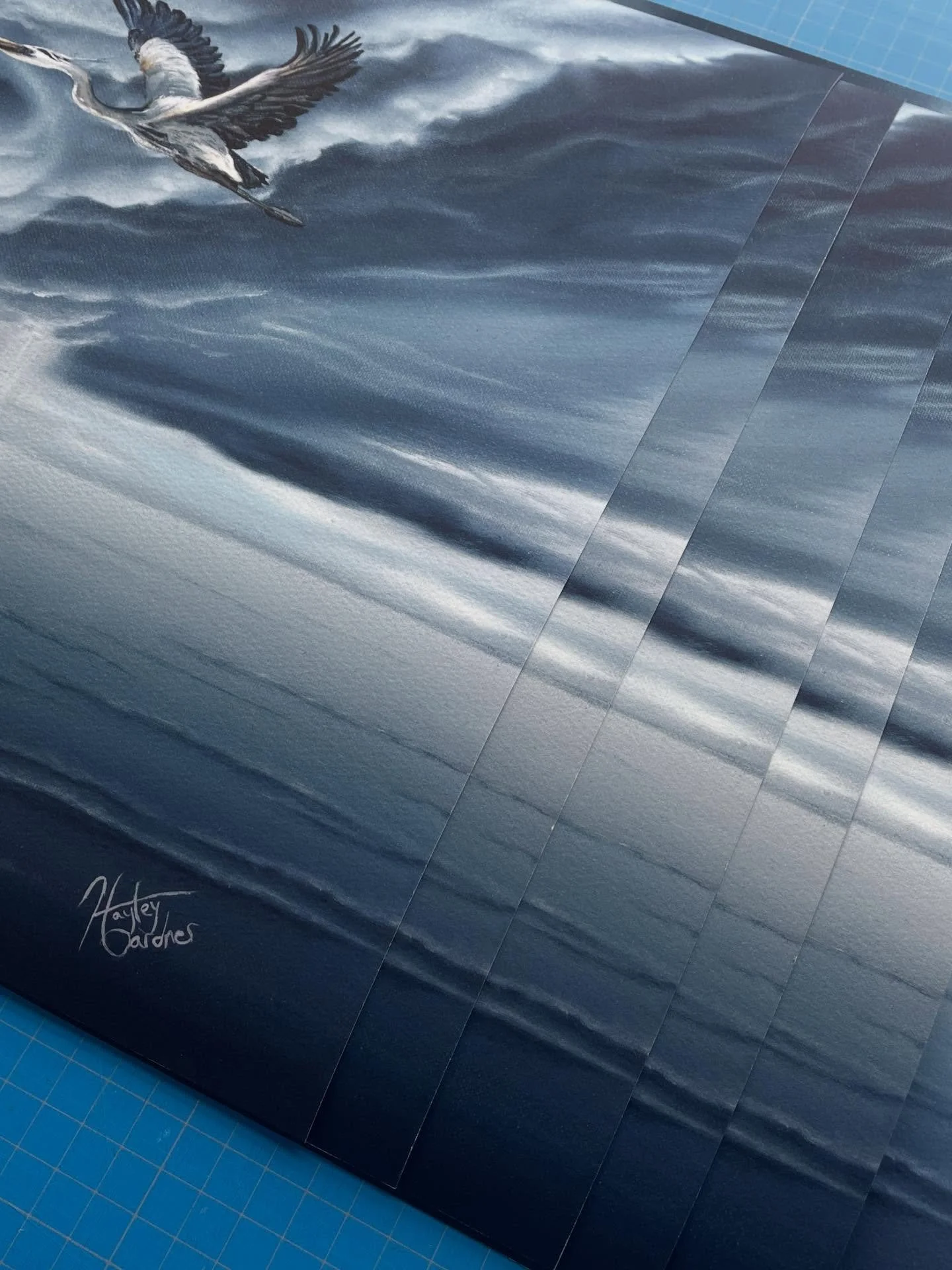 Just delivered these beauties for @hayleygardner.art and I&rsquo;m so pleased with how they turned out! Her ethereal painting translates beautifully into our Somerset velvet paper. (Swipe to see it up close.) A sweet reminder that there is beauty ami