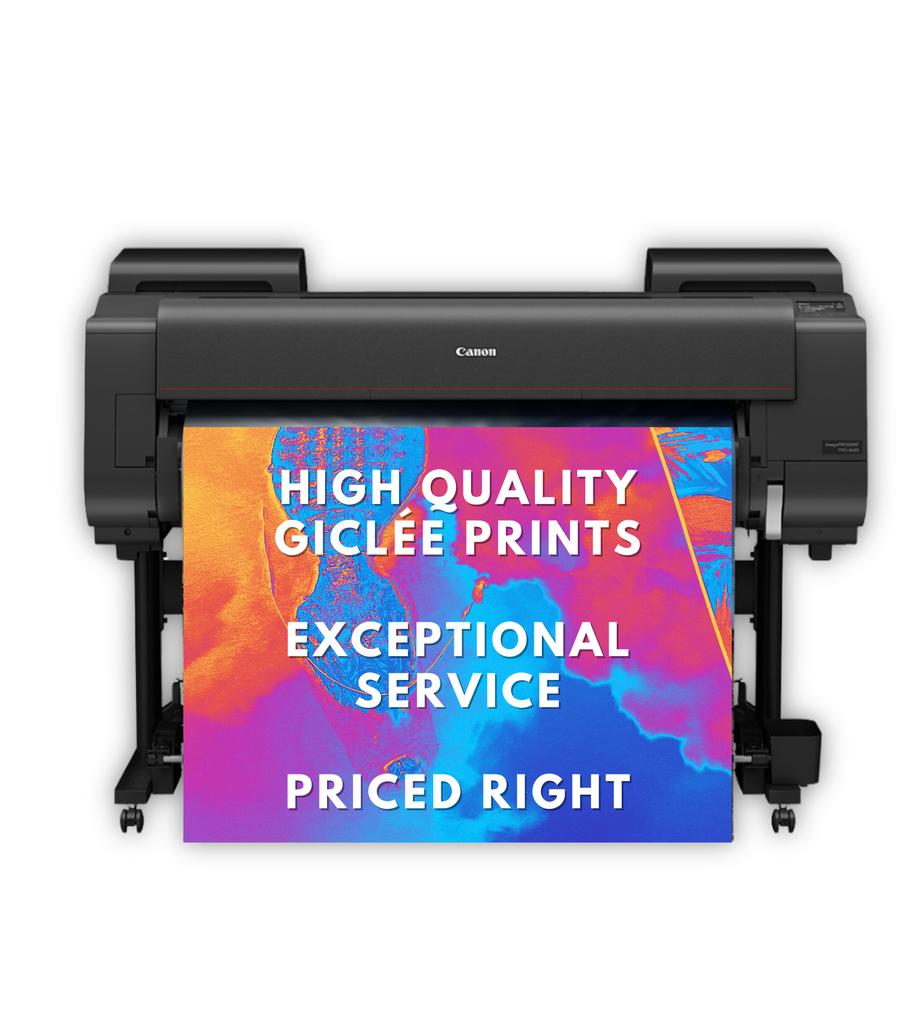 Art Printing provides professional giclée printing services including color correction and proofing. Prices for high-quality archival prints start at $8 utilizing Canon ImagePROGRAF technology and premium archival papers like Somerset Velvet.